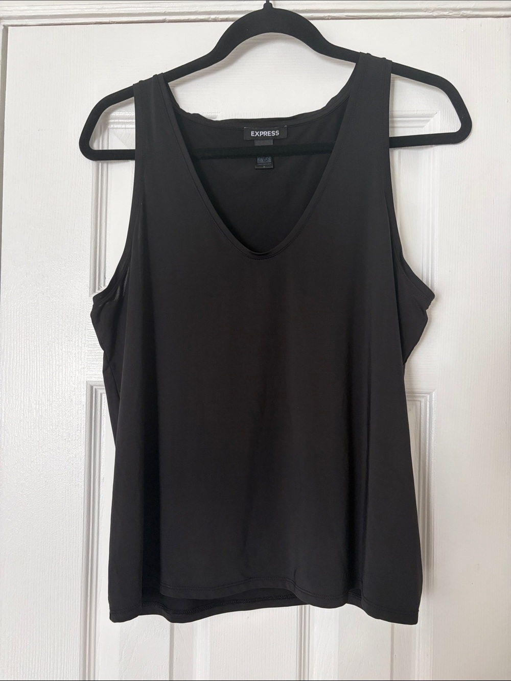 Express Black V-Neck Sleeveless Tank Top